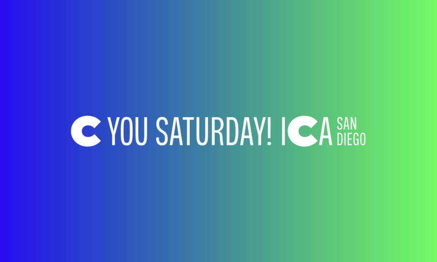C You Saturday! logo by ICA San Diego. C You Saturday is a free monthly event.